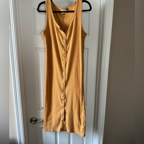 UNIVERSAL thread XL yellow button down knit dress - Picture 1 of 4